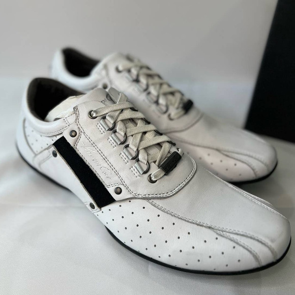 NWT in BOX KENNETH COLE Women's White w/ Black Stripe Hybrid Golf Shoes 7.5 C - Picture 2 of 7